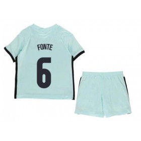 Jalkapallo Pelipaidat Portugali Jose Fonte 6 Lasten Vieraspaita Euro 2020 Lyhythihainen
